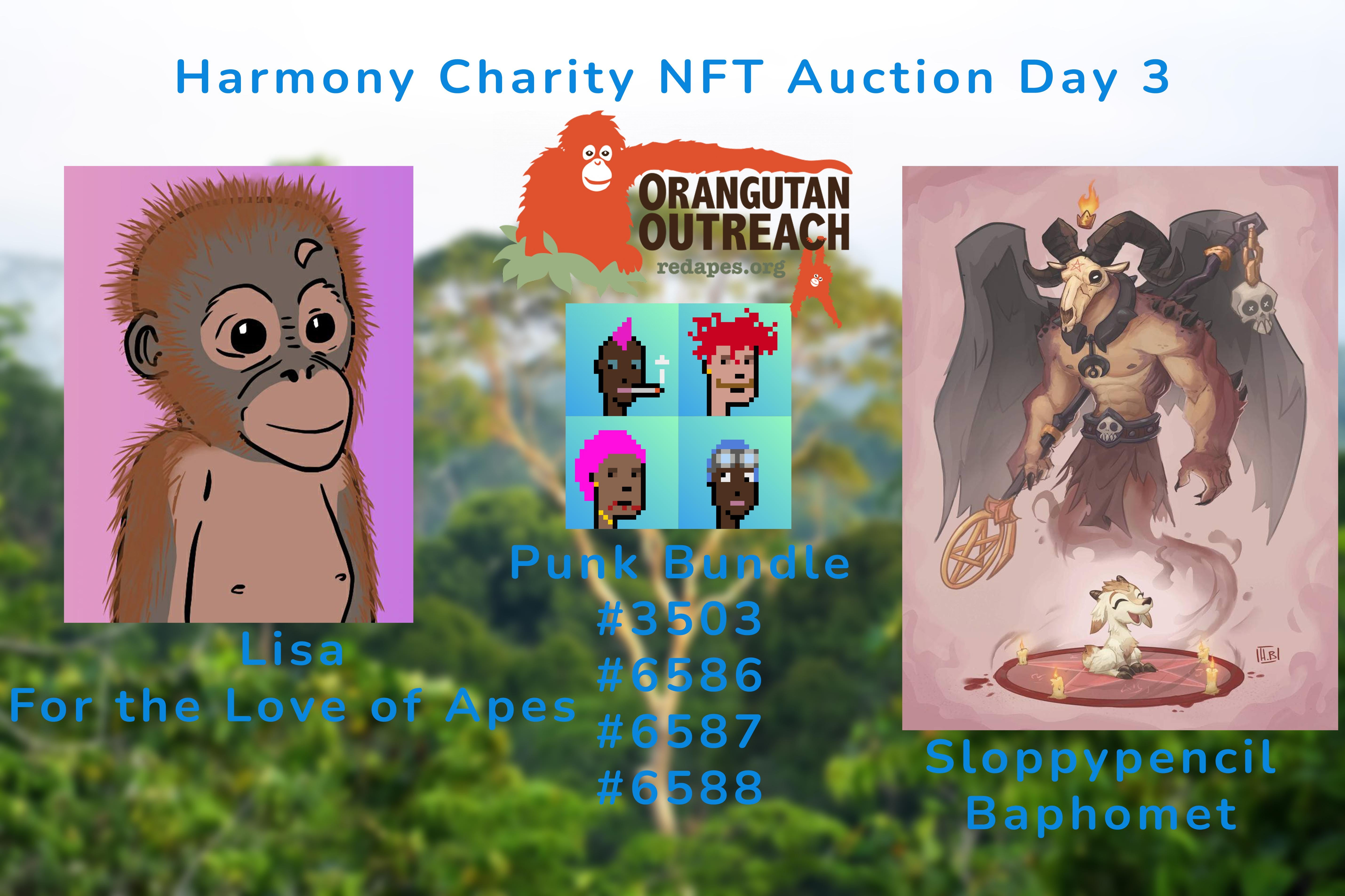 Ilustrasi organisasi Orangutan Outreach bikin lelang NFT.