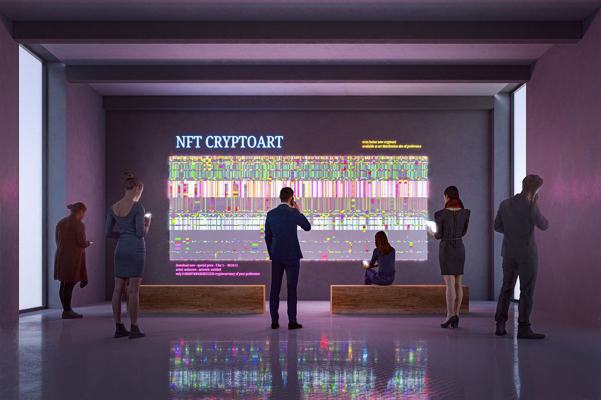 Ilustrasi pameran karya NFT.