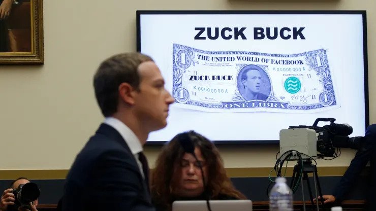 Ilustrasi koin virtual "Zuck Bucks". Foto: Susan Walsh/AP.