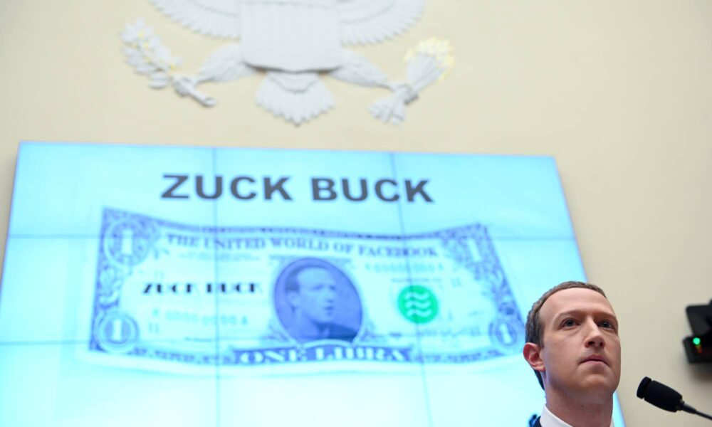 Ilustrasi koin virtual "Zuck Bucks". Foto: Susan Walsh/AP.