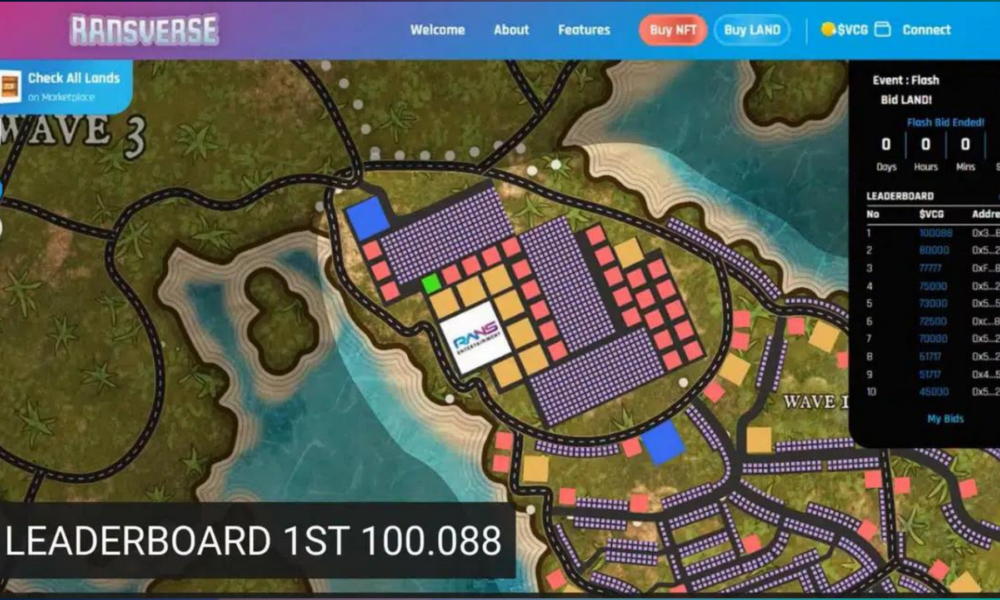 Tanah (land) di metaverse, Ransverse laku terjual Rp 150 juta