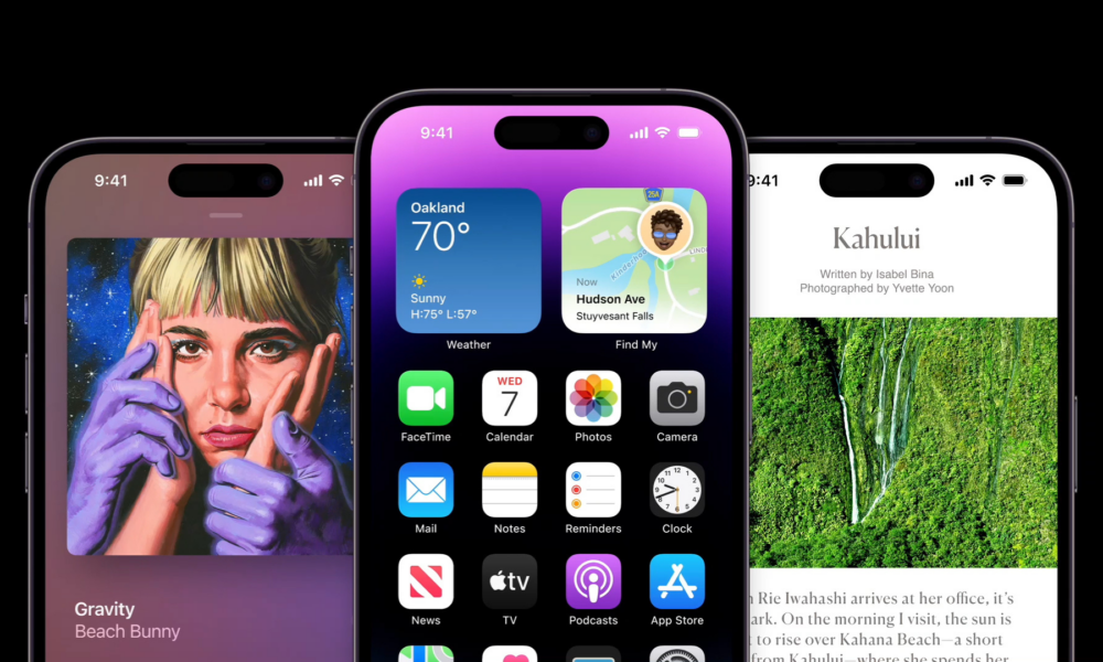Ilustrasi Apple iPhone 14 Pro dan iPhone 14 Pro Max yang baru rilis. Foto: Apple.