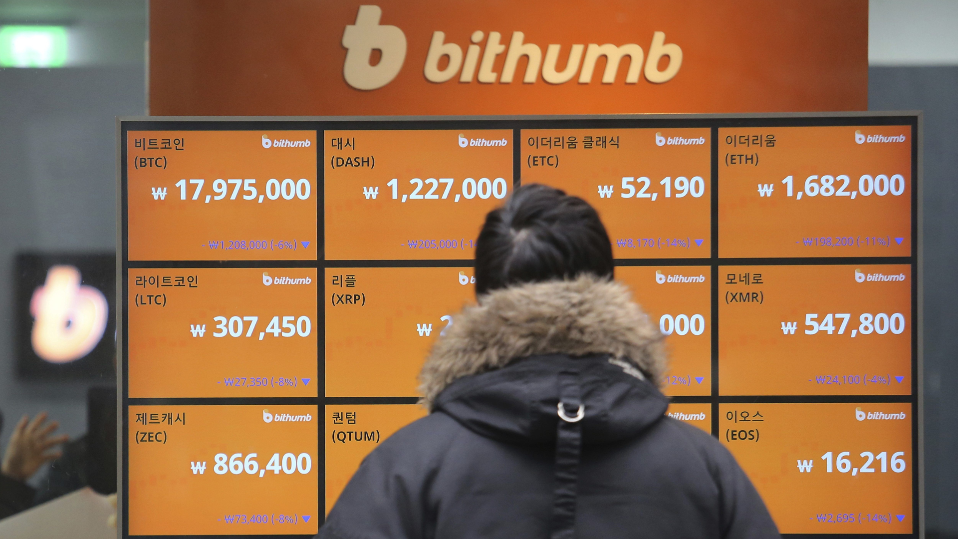 Platfrom exchange kripto asal Korea Selatan, Bithumb. Foto: Getty Images.