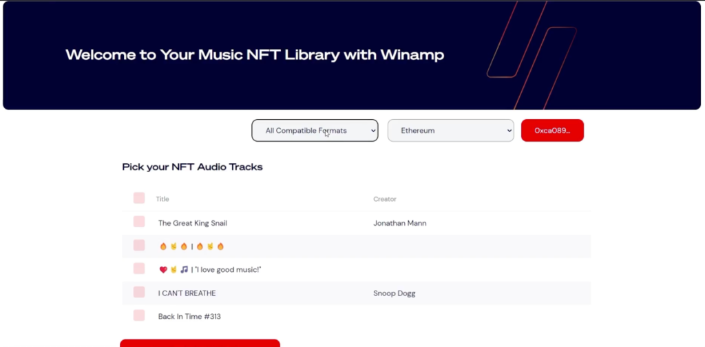 Aplikasi Winamp rilis fitur baru bisa play musik NFT.