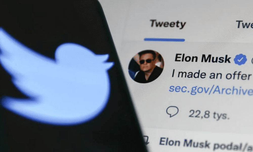 Ilustrasi Elon Musk beli Twiiter. Foto: Jakub Porzycki/NurPhoto via Getty Image.