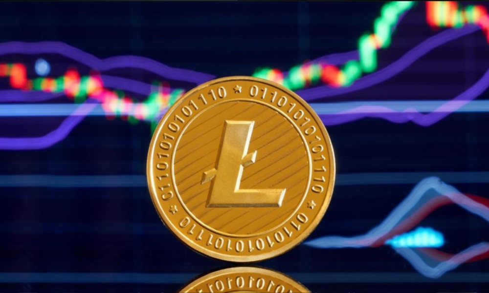 Ilustrasi aset kripto Litecoin (LTC).