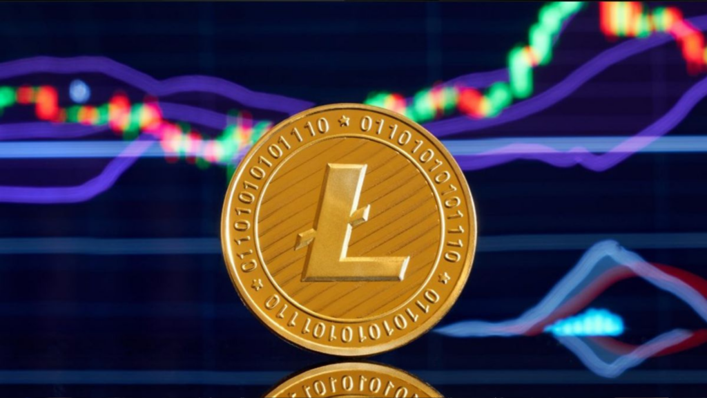 Ilustrasi aset kripto Litecoin (LTC).