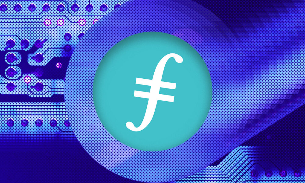Ilustrasi aset kripto Filecoin (FIL).
