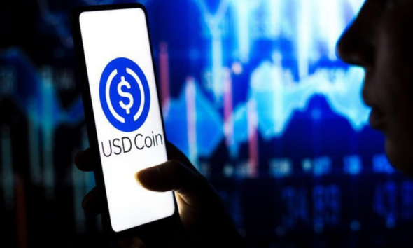 Ilustrasi stablecoin USDC. SUmber: Shutterstock.