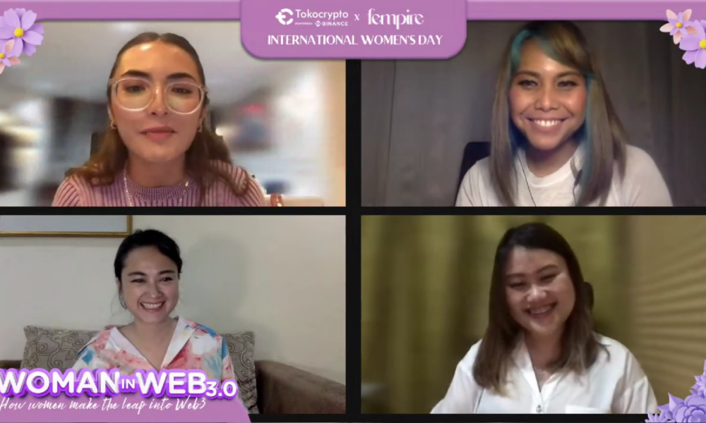 Tokocrypto bersama Fempire menyelenggarakan talkshow "How Women Make the Leap into Web3"pada Senin, 20 Maret 2023 melalui YouTube Live. Sumber: Tokocrypto.