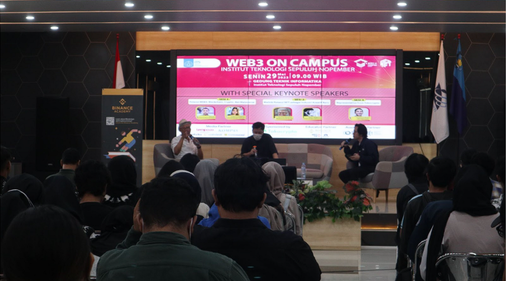 Acara Web3 on Campus - ITS Surabaya pada Senin, 29 Mei 2023. Sumber: IDNFT.