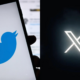 Ilustrasi logo Twitter dan X. Sumber: Getty Images.
