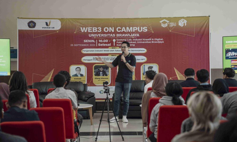 CMO Tokocrypto, Wan Iqbal di acara-Web3 On Campus. Sumber: IDNFT.