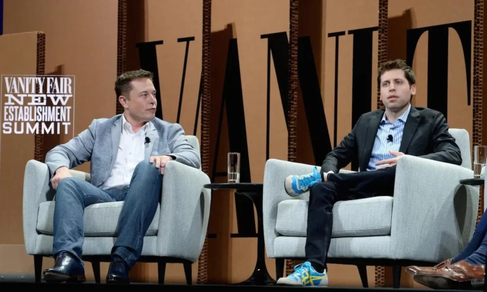 Elon Musk dan Sam Altman, Sumber: Michael Kovac/Getty Images For Vanity Fair.