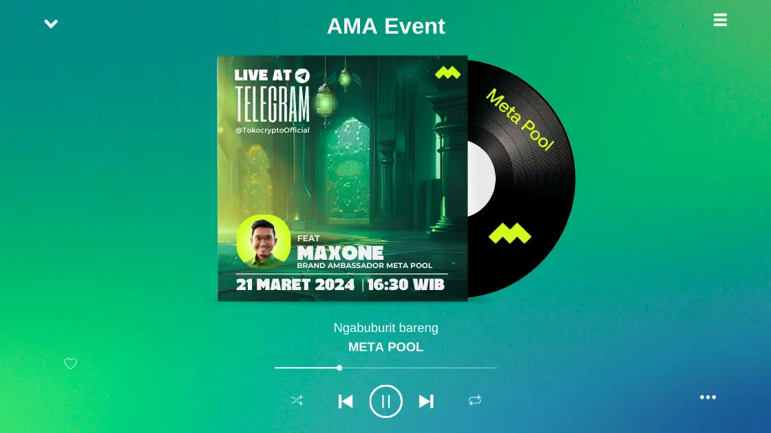 AMA (Ask Me Anything) Tokocrypto x Meta Pool pada Kamis, 21 Maret 2024.