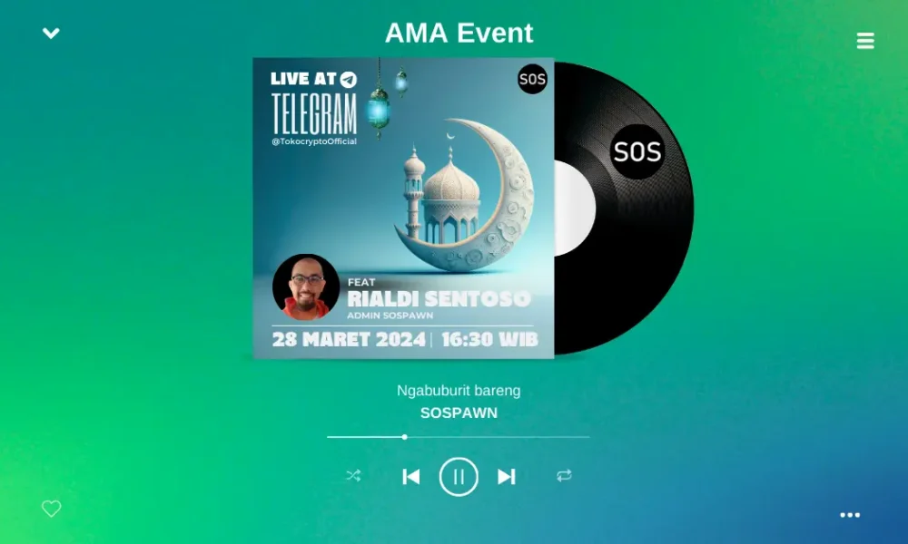 AMA (Ask Me Anything) Tokocrypto dan Sospawn di Telegram.