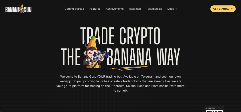 Ilustrasi website Banana Gun (BANANA)>