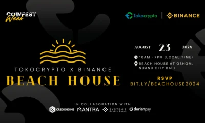 Tokocrypto mengadakan side event bertajuk Tokocrypto x Binance Beach House: Unleashing the Future of Web3 and Crypto: Harnessing Collaborative Forces for Growth.