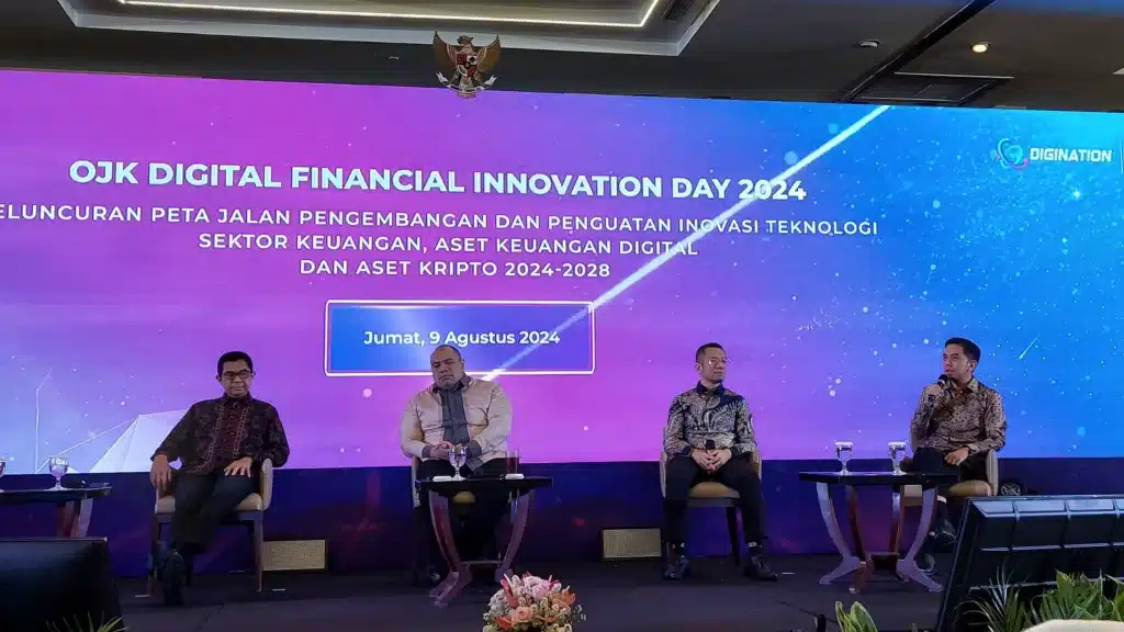 Wakil Ketua Umum Asosiasi Blockchain & Pedagang Aset Kripto Indonesia (Aspakrindo-ABI), Yudhono Rawis diacara peluncuran peta jalan pengembangan dan penguatan inovasi teknologi sektor keuangan, aset keuangan digital, dan aset kripto 2024-2028. Sumber: Tokocrypto.