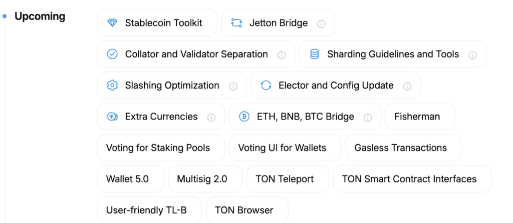 Ilustrasi Roadmap Toncoin TON (The Open Network). Sumber: Ton.org.