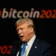 Donald Trump di acara Bitcoin Conference 2024.