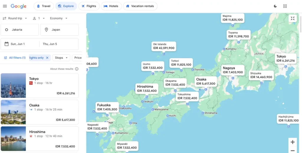 Harga Tiket ke Jepang Juni 2025