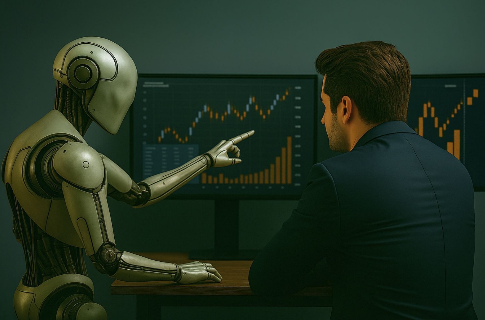 illustrasi AI trading