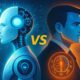 Ilustrasi AI trading vs manual trading