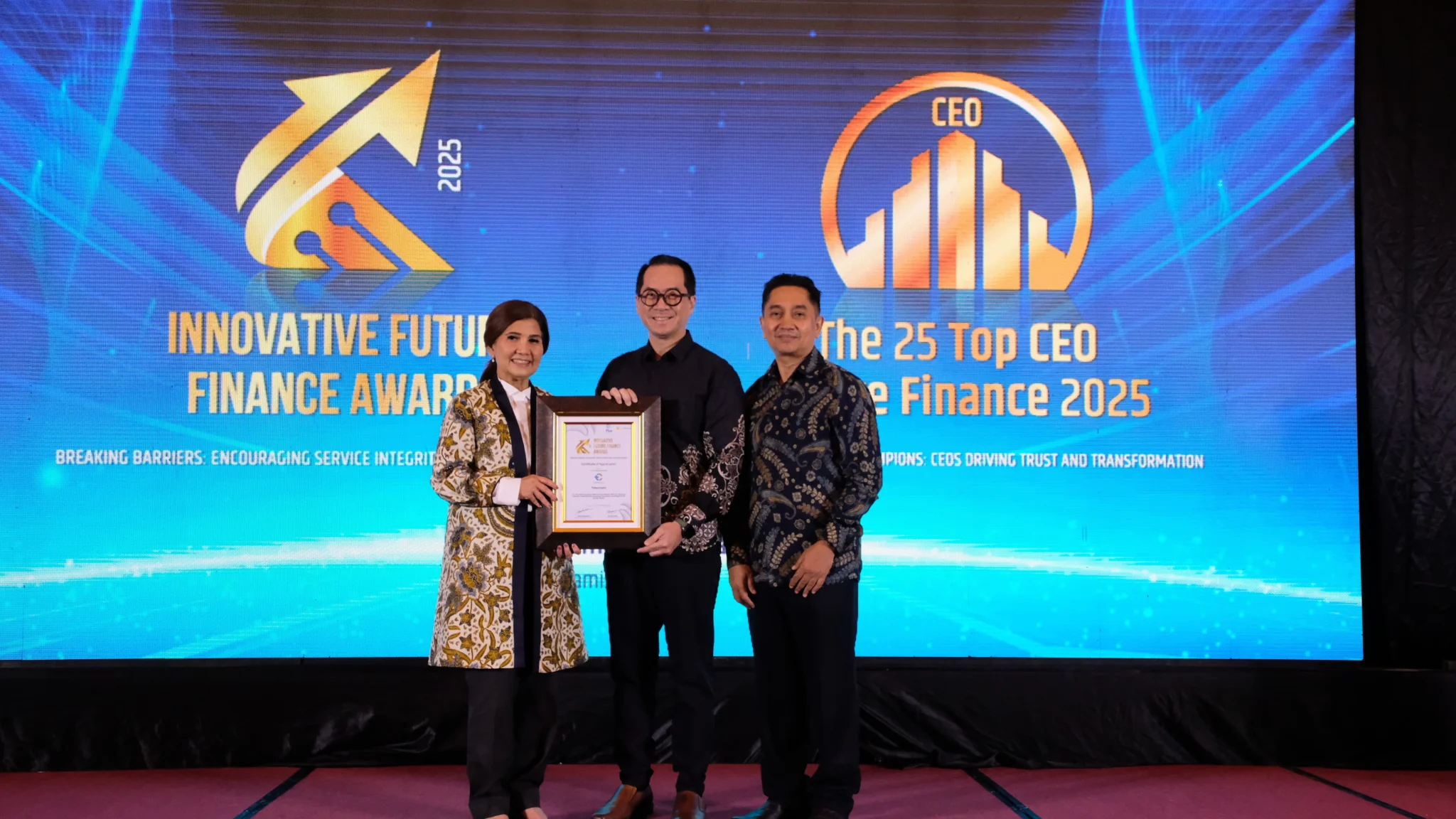 CEO Tokocrypto, Calvin Kizana menerima penghargaan sebagai The Most Innovative Future Finance Awards 2025 for Improving Customer Experience and Enhancing Competitive Advantages to the Broader Market.