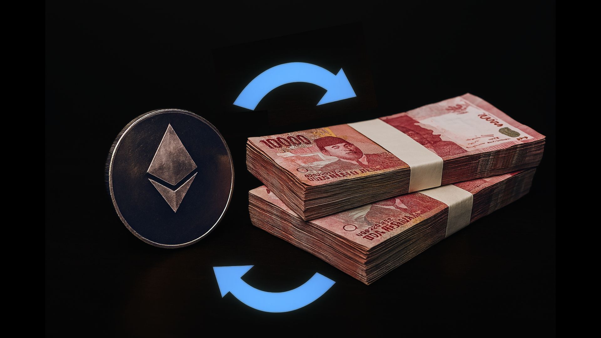 Ilustrasi ETH dalam kurs Rupiah