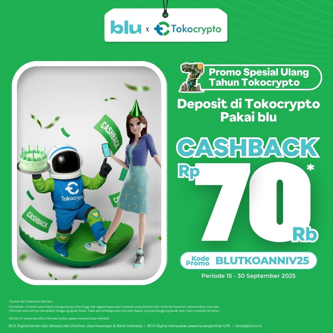 Blu x Tokocrypto Cashback 70rb