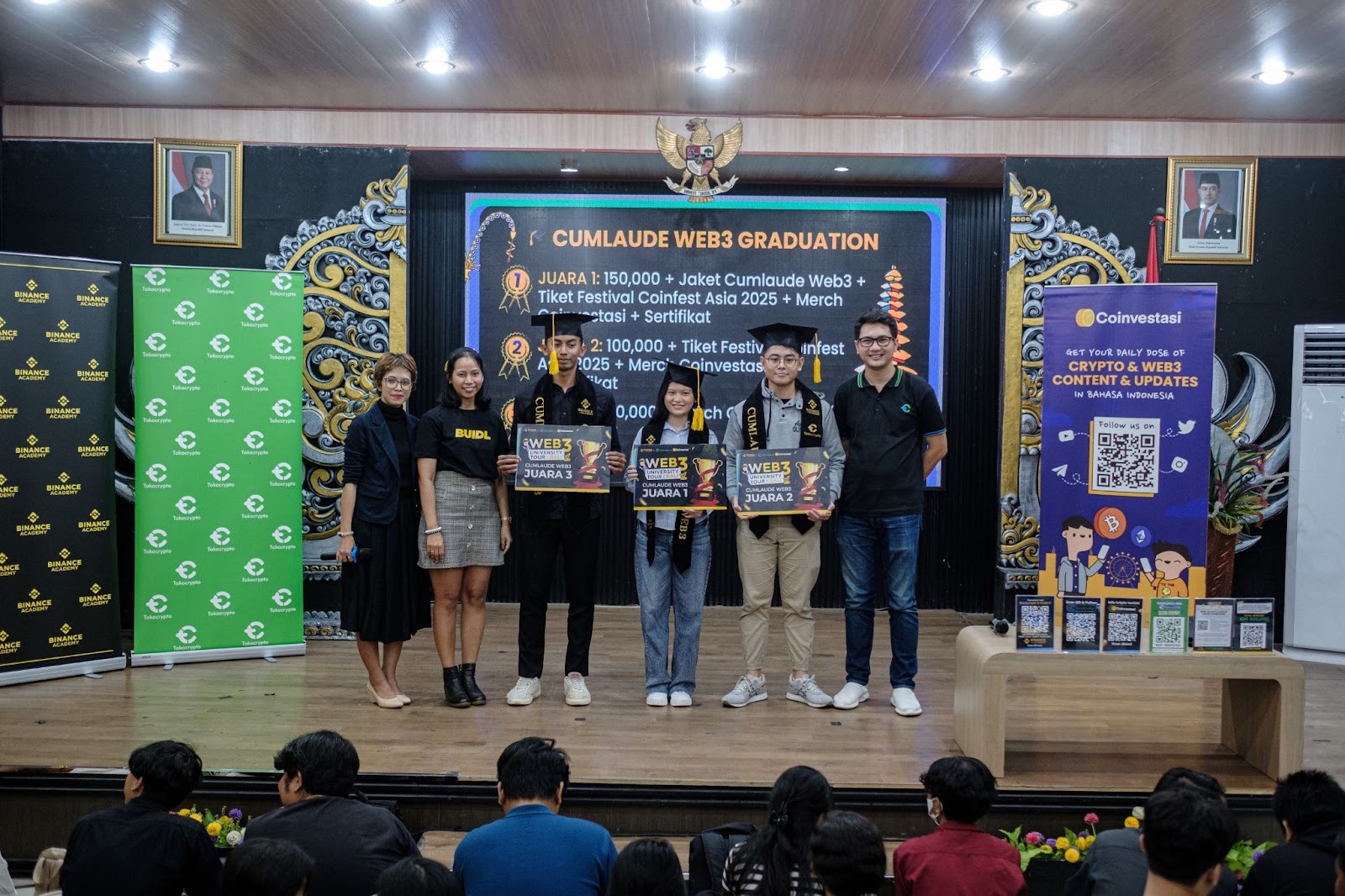 Para pemenang Cumlaude Web3 dalam rangkaian acara Web3 University Tour. Sumber: Coinvestasi.