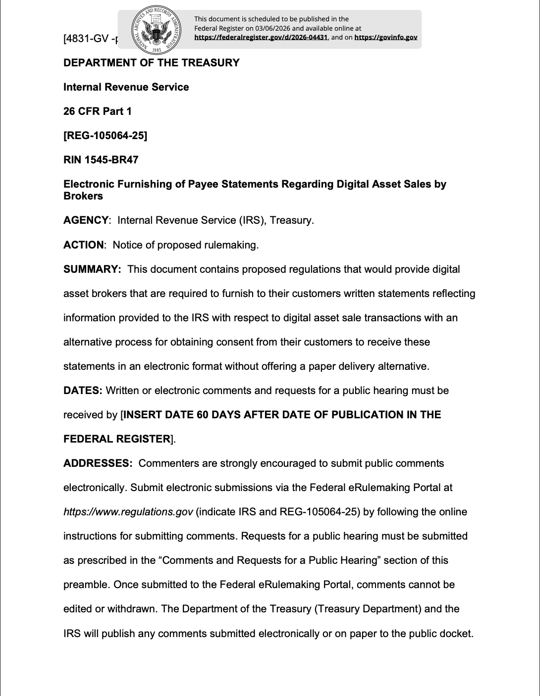 AS Resmikan Aturan Pajak Aset Kripto Terbaru