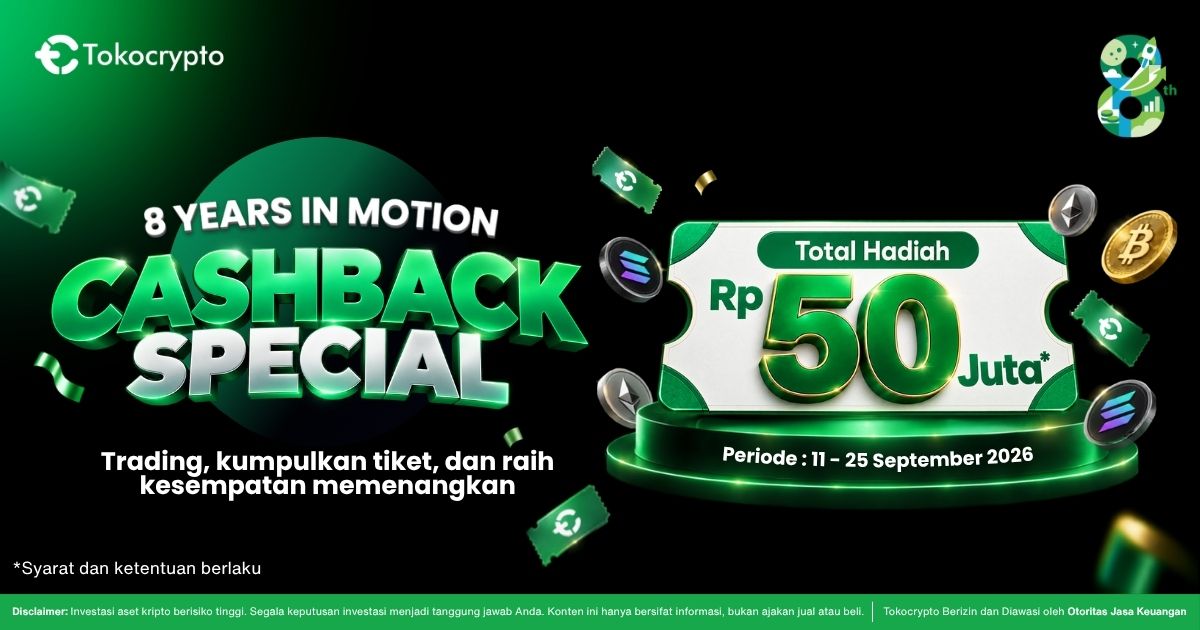 8 years Tokocrypto cashback special