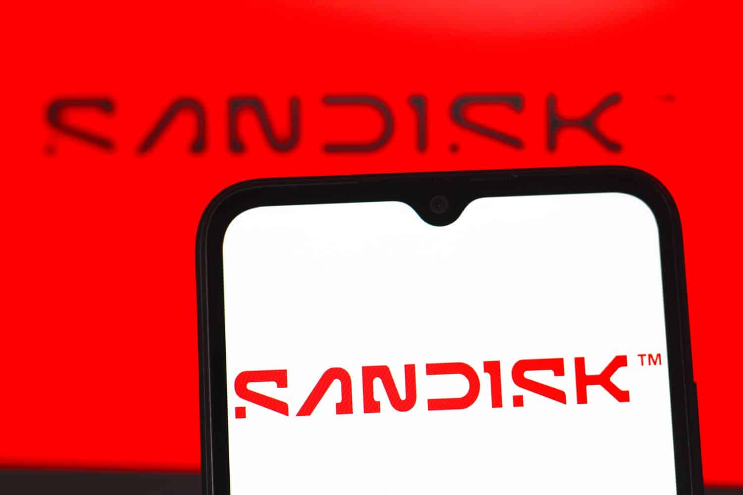 Ilustrasi SanDisk. Sumber: Thomas Fuller / SOPA Images / LightRocket / Getty Images