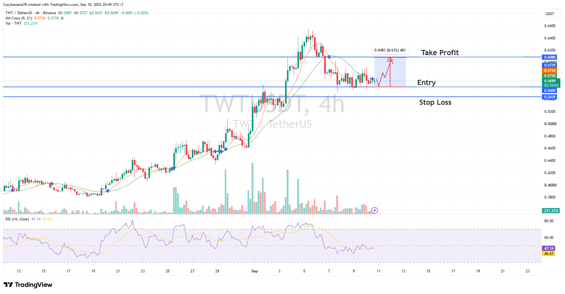 TWT USDT -chart